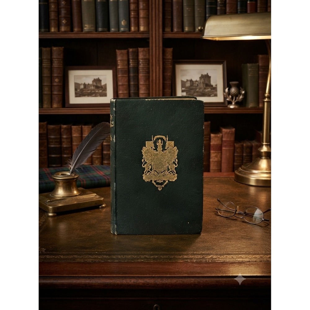1899 McIans Costumes of the Clans Scottish Highlands Green Gilt Hardcover Book